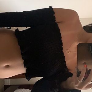 Strapless long sleeve top